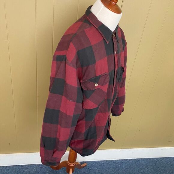 Basic Editions men XL 100% cotton button up midweight coat w/quilted lining - Picture 3 of 13